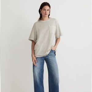 NWT Madewell Garment-Dyed Oversized Pocket Tee
